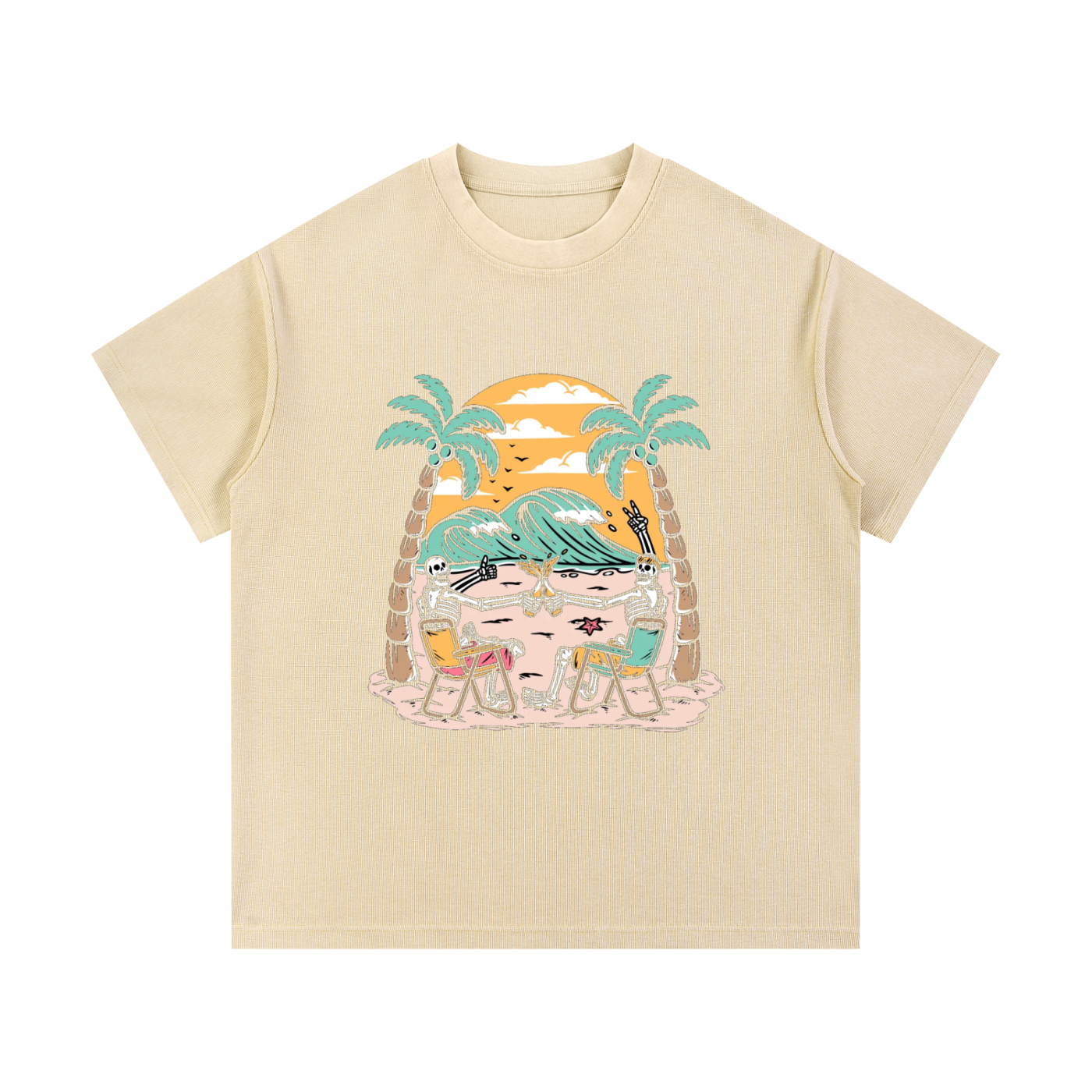 Mineral Wash Waffle Knit T-Shirt