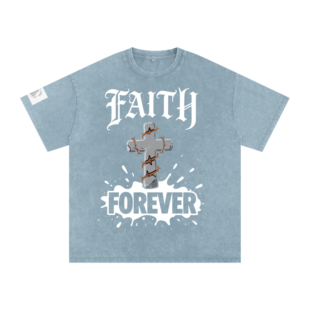 Snow Washed Oversized Cotton T-Shirt