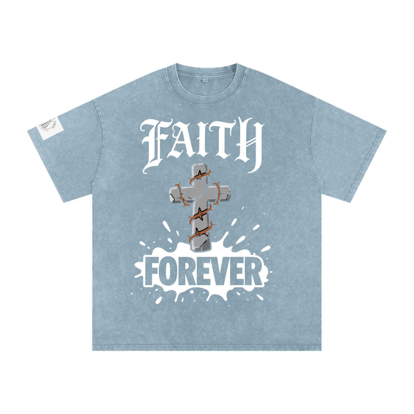 Snow Washed Oversized Cotton T-Shirt