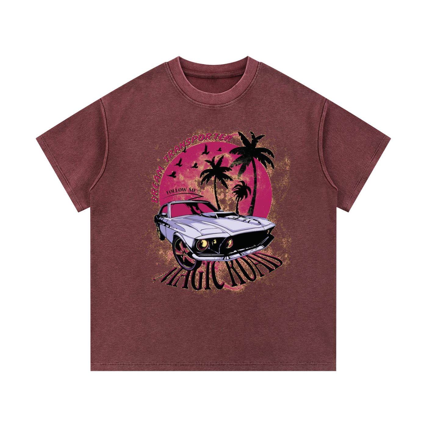 Mineral Wash Waffle Knit T-Shirt