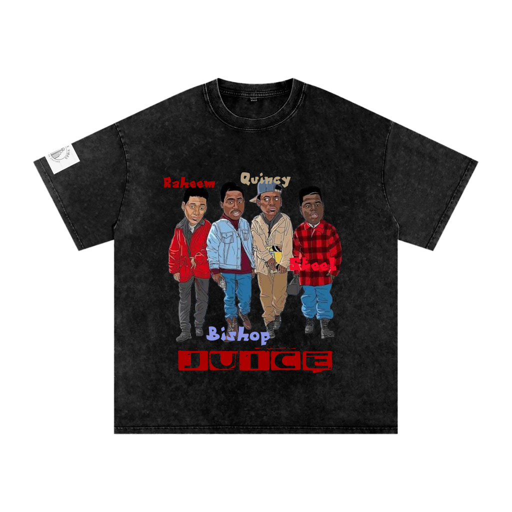Snow Washed Oversized Cotton T-Shirt